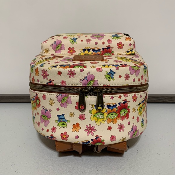 Loungefly Disney Pixar Toy Story Aliens Floral Mini Backpack & Card Holder-New - Picture 6 of 11